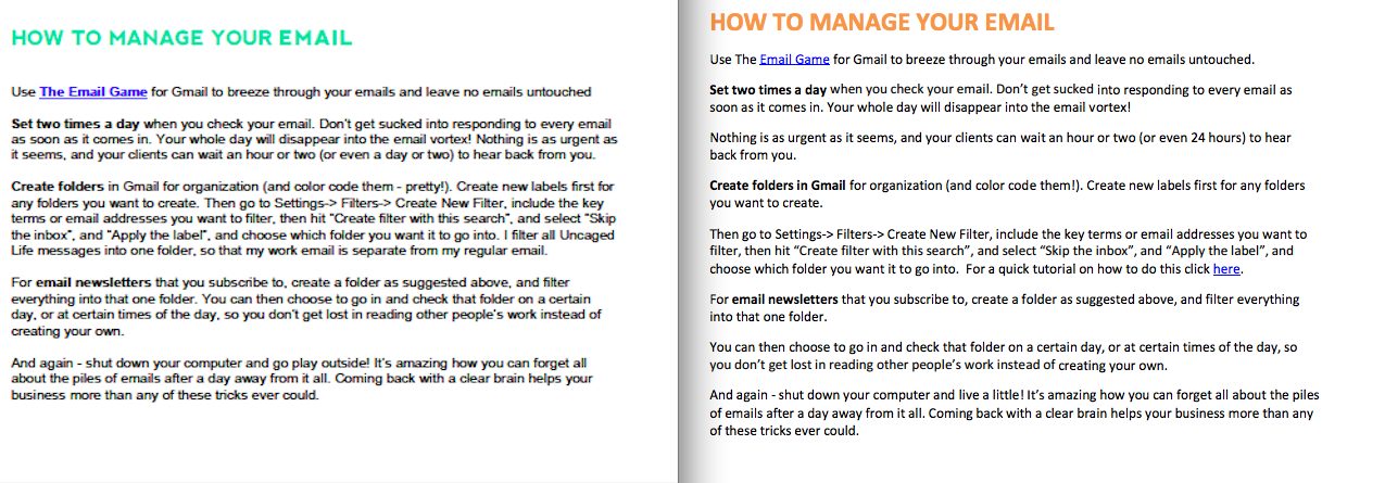 MANAGE EMAIL SID BY SIDE